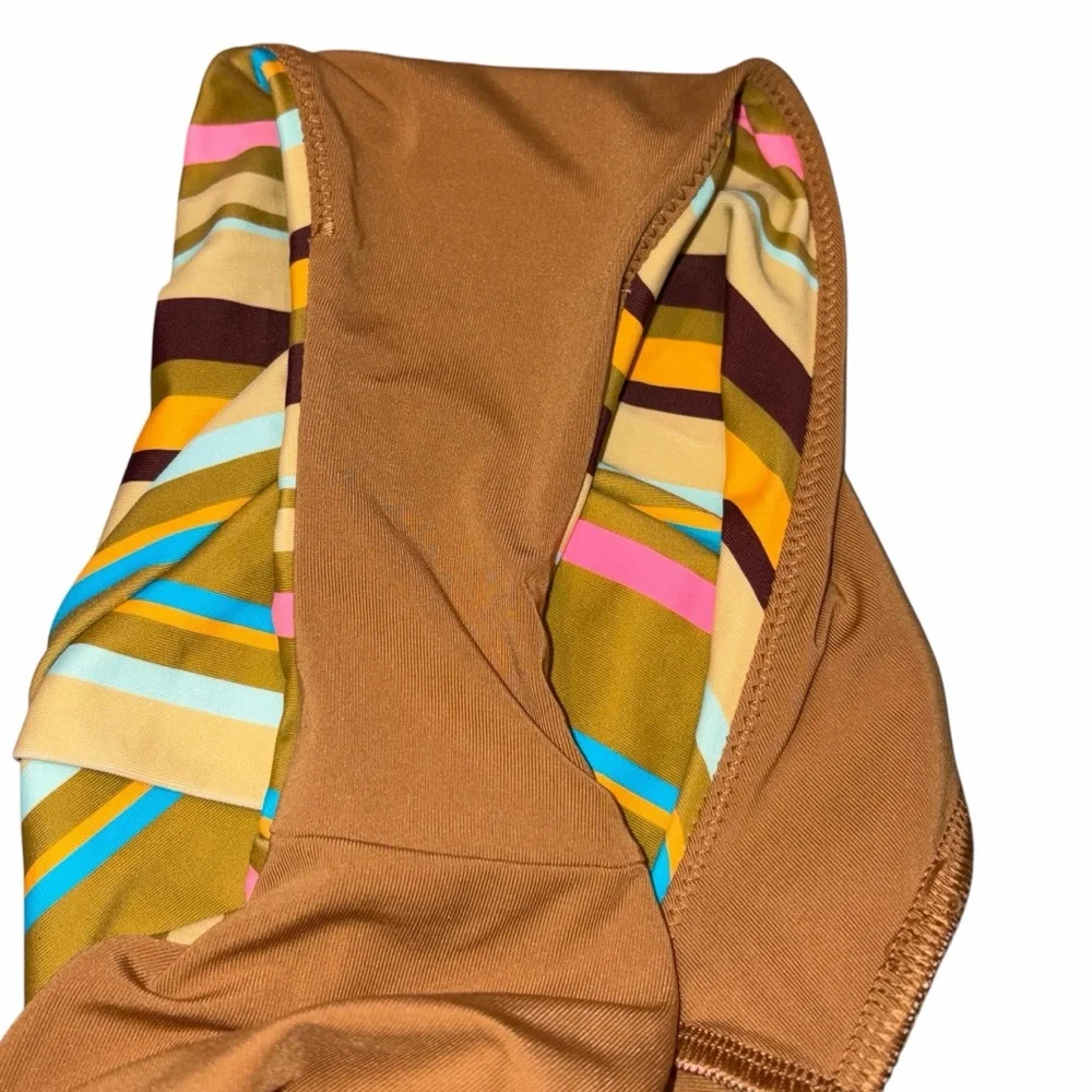 Aerie Brown Stripe Bikini Set size XS & Small